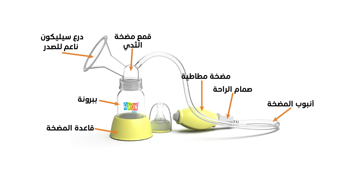 مضخة حليب الأم والعناية بالثدي 1 أجزاء مضخة حليب الأم إيڤون بيبي