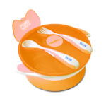 صحن الأطفال ذو قاعدة شفط مع شوكة وملعقة من إيڤون بيبي - الصورة 2